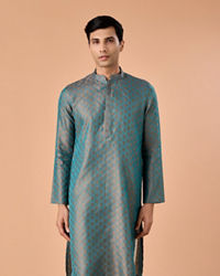 Manyavar Men Teal Green Grandeur Kurta Pajama