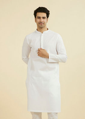 Manyavar Men Ethereal White Kurta Pajama