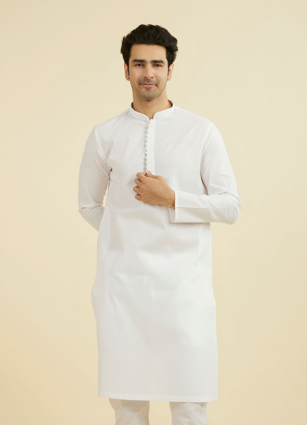 Manyavar Men Ethereal White Kurta Pajama