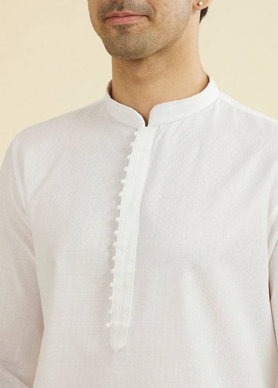 Manyavar Men Ethereal White Kurta Pajama