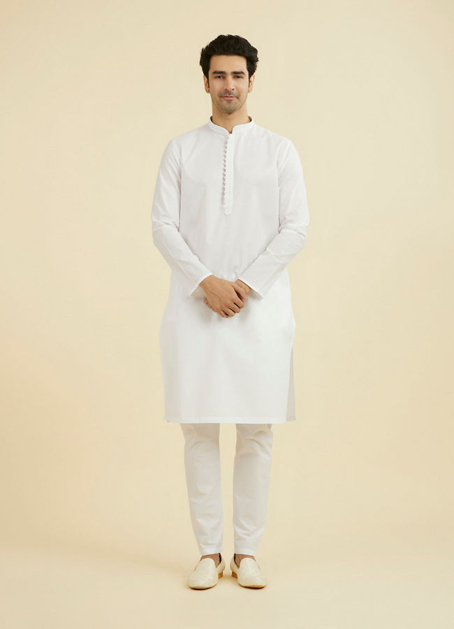 Manyavar Men Ethereal White Kurta Pajama