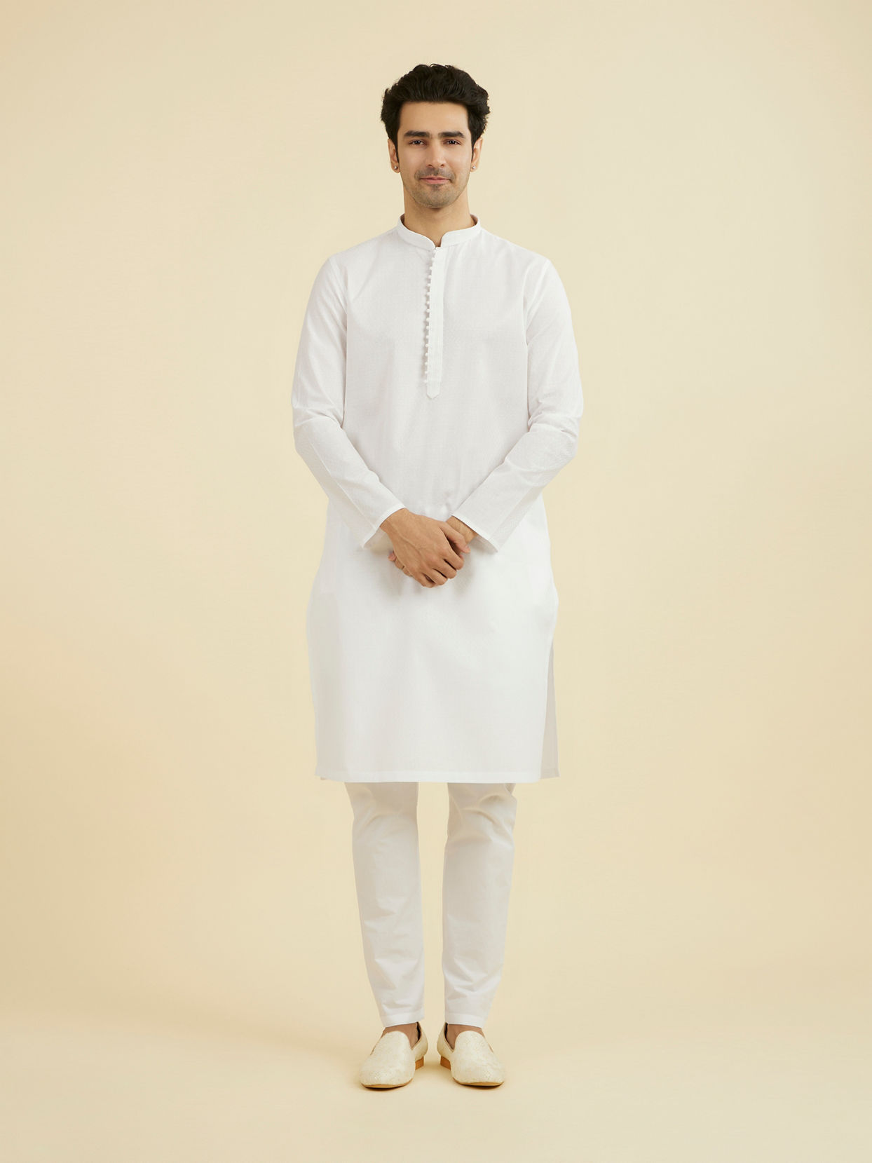 Manyavar Men Ethereal White Kurta Pajama