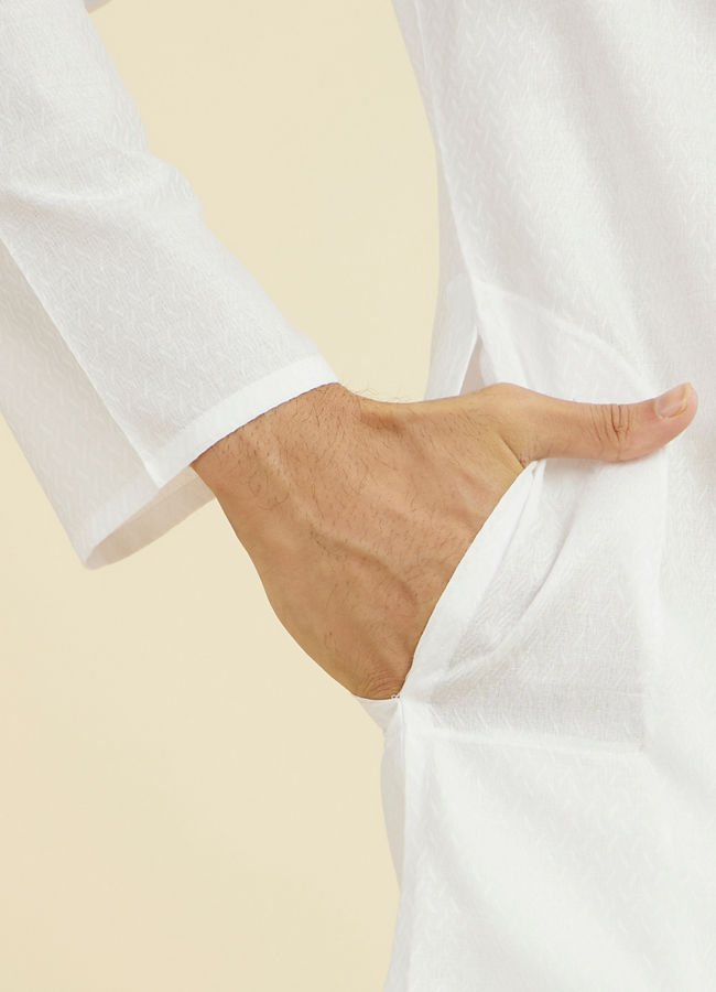 Manyavar Men Ethereal White Kurta Pajama