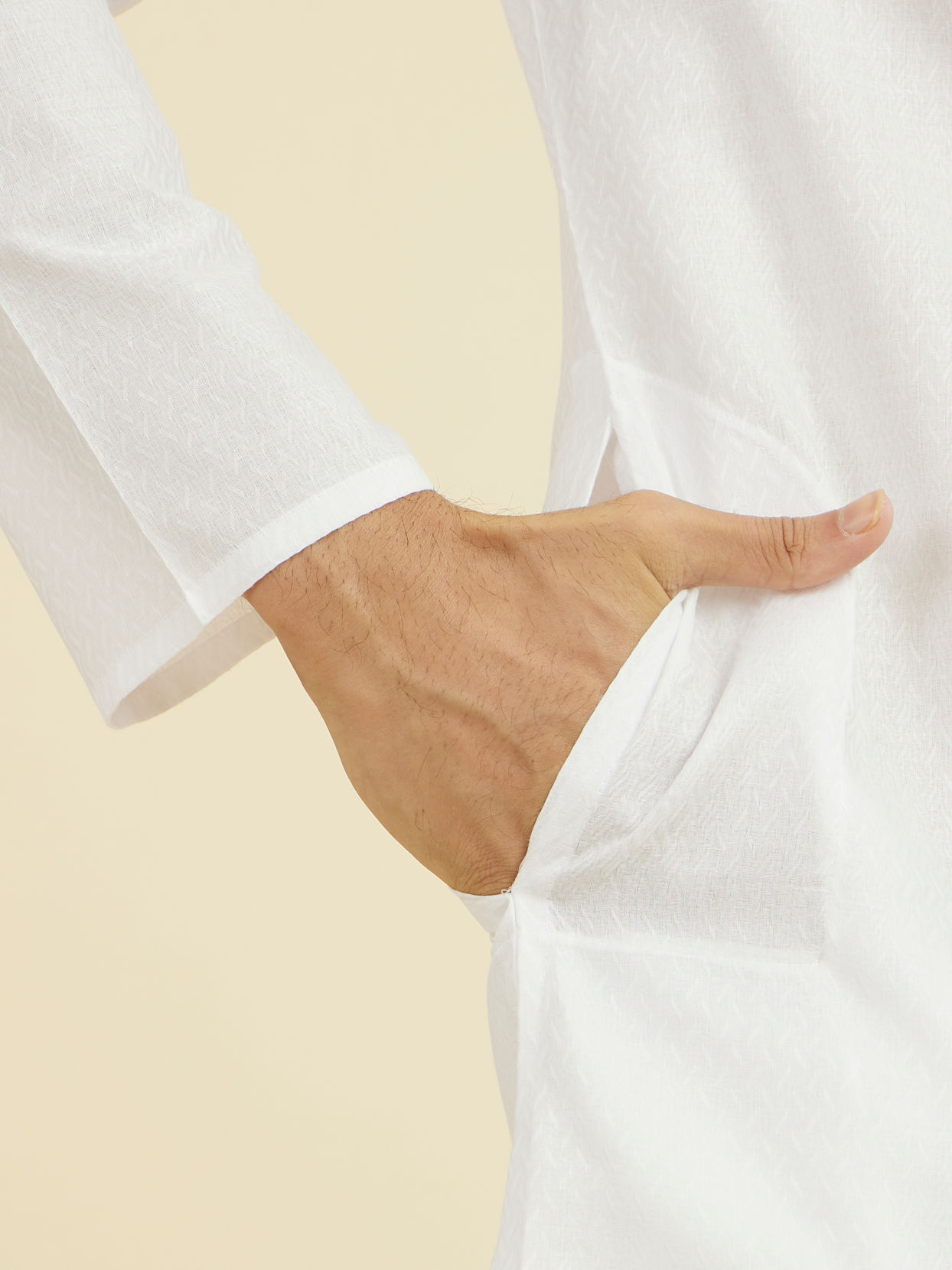 Manyavar Men Ethereal White Kurta Pajama