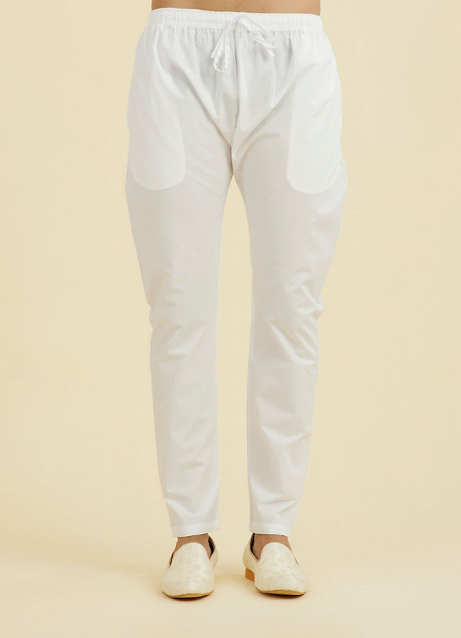 Manyavar Men Ethereal White Kurta Pajama