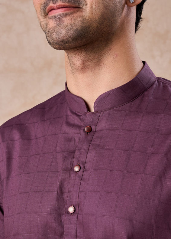 Manyavar Men Royal Purple Charm Kurta Pajama