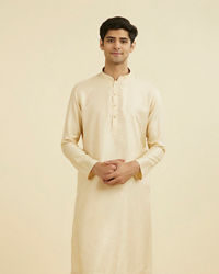 Manyavar Men Beige Elegance Kurta Pajama