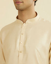 Manyavar Men Beige Elegance Kurta Pajama