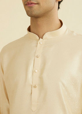 Manyavar Men Beige Elegance Kurta Pajama