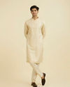 Manyavar Men Beige Elegance Kurta Pajama
