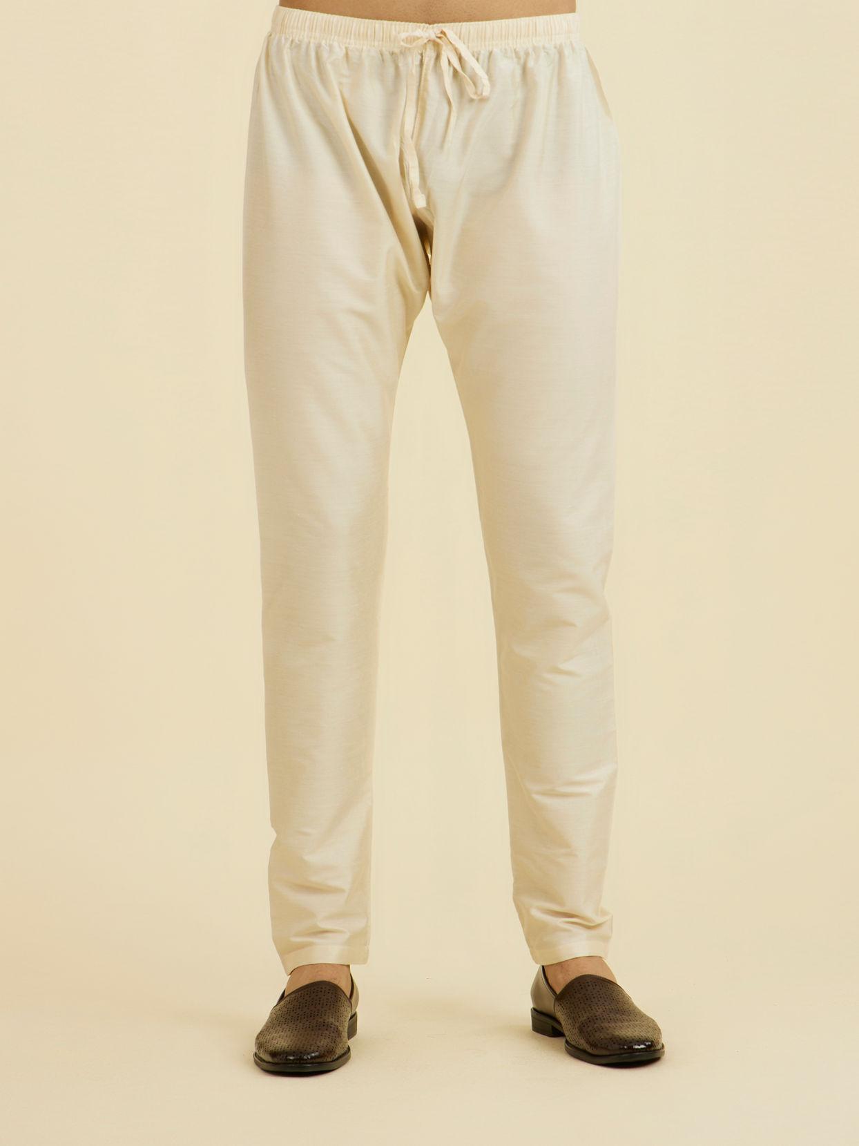 Manyavar Men Beige Elegance Kurta Pajama