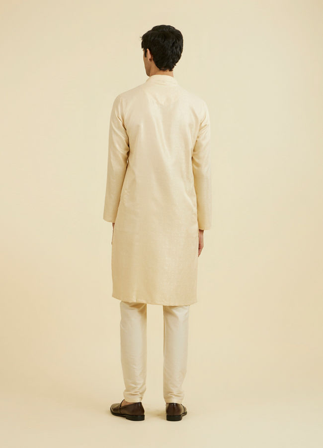 Manyavar Men Beige Elegance Kurta Pajama