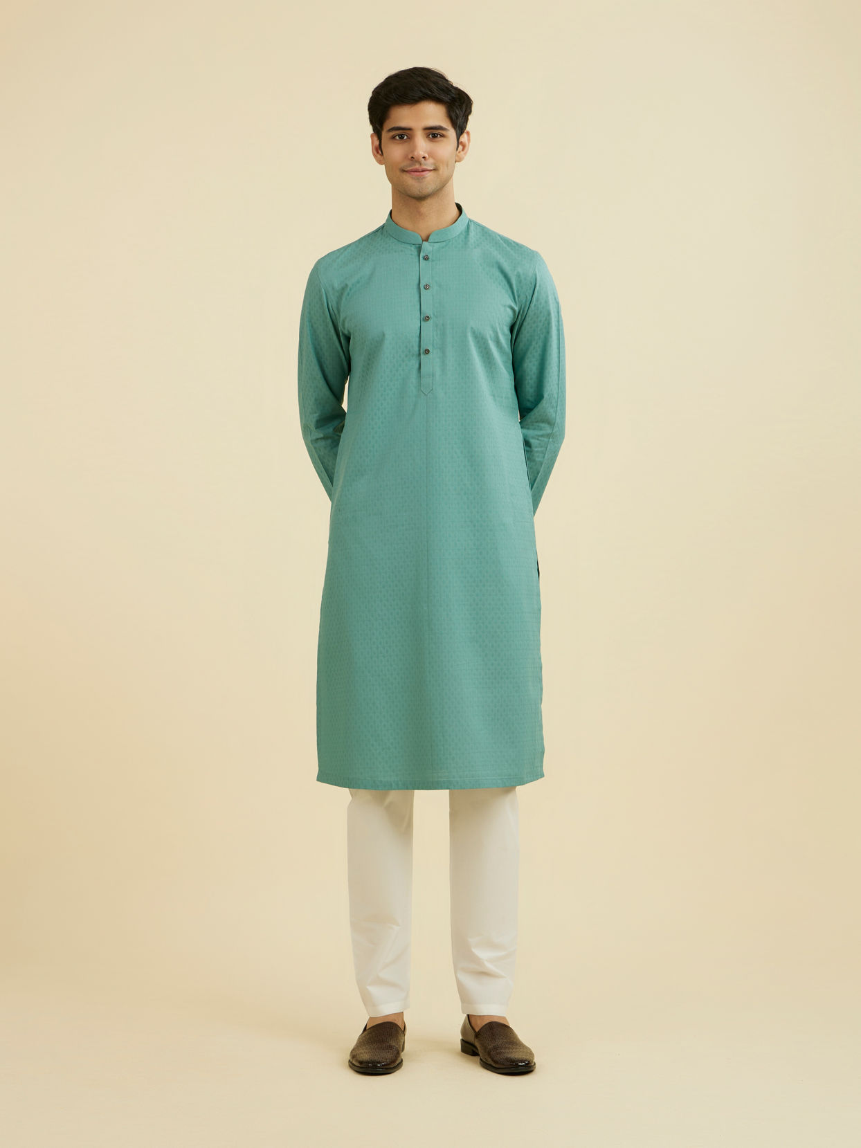 Manyavar Men Aqua Elegance Kurta Pajama
