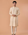 Manyavar Men Beige Elegance Kurta Pajama