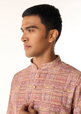 Manyavar Men Dusty Pink Kurta Pajama