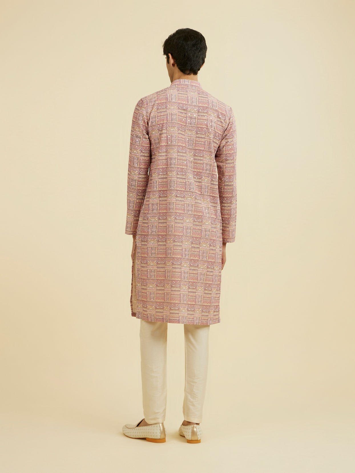 Manyavar Men Dusty Pink Kurta Pajama
