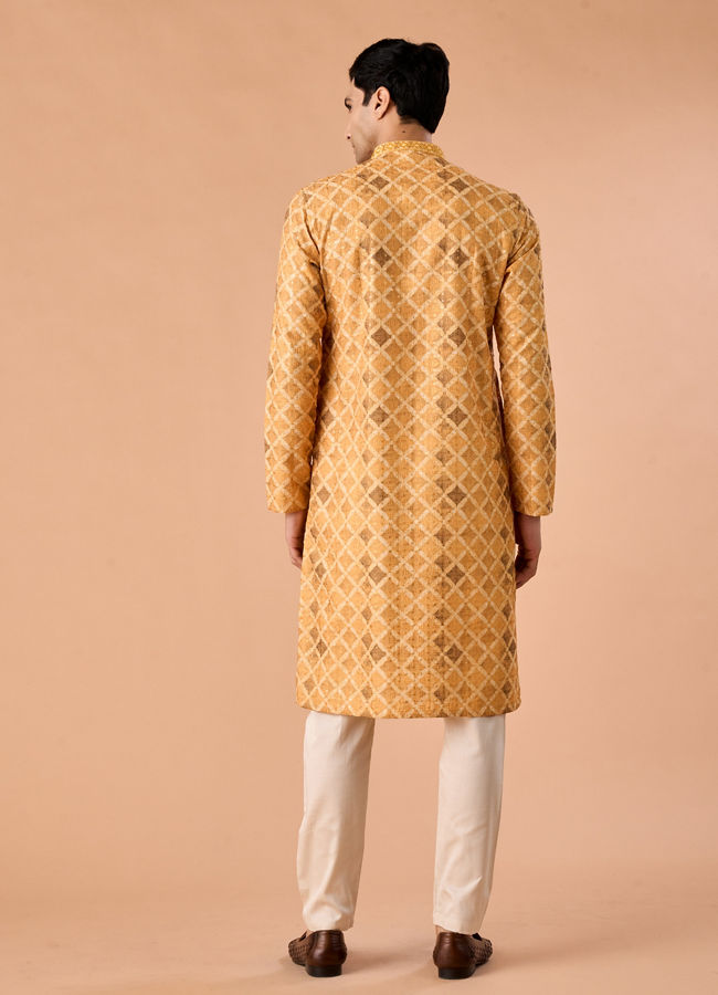 Manyavar Men Mellow Sunshine Kurta Pajama