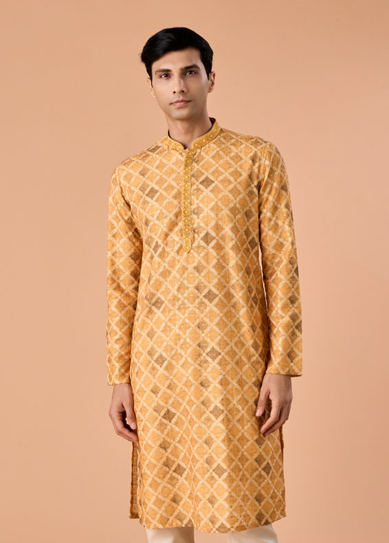 Manyavar Men Mellow Sunshine Kurta Pajama