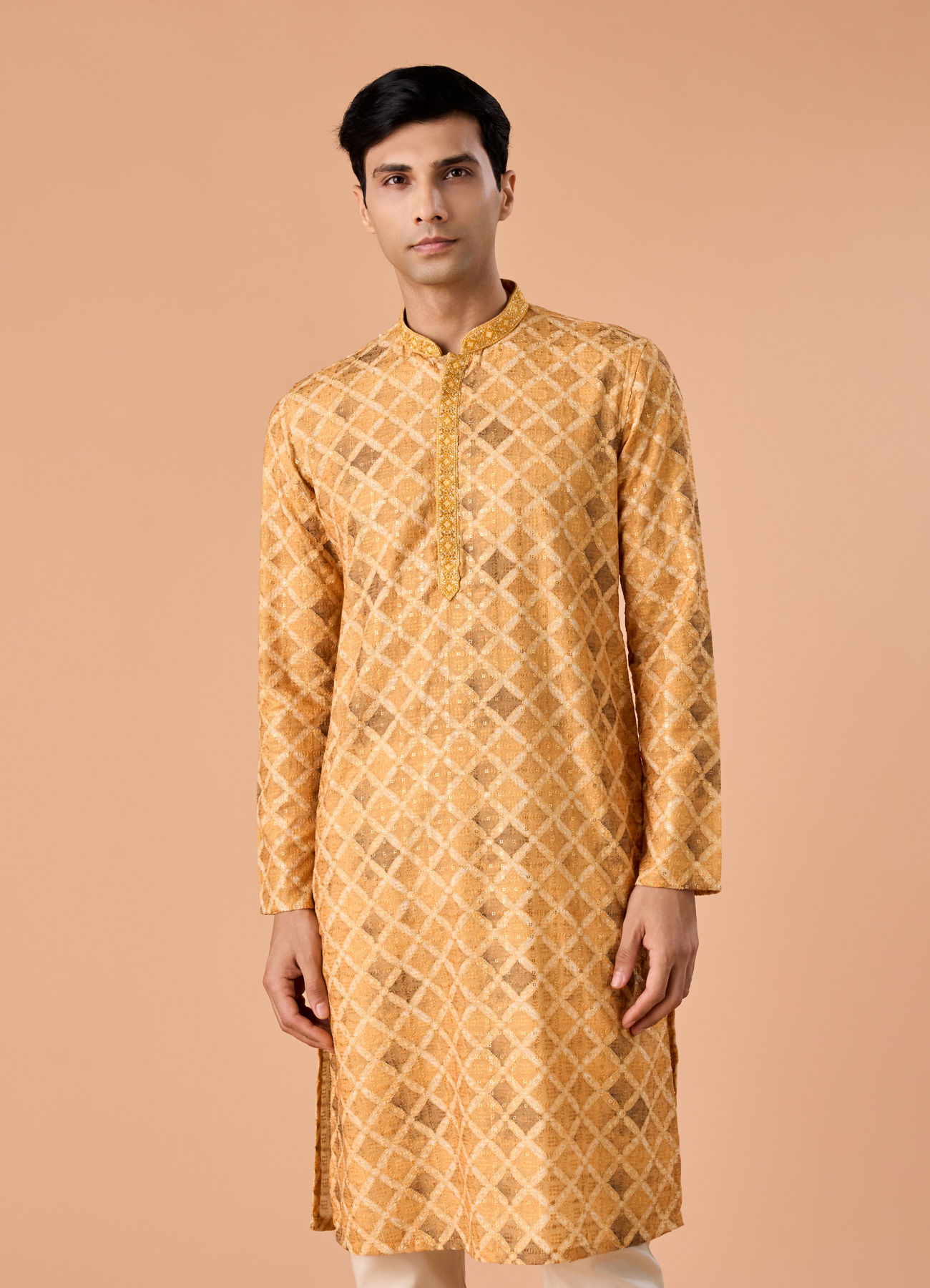 Manyavar Men Mellow Sunshine Kurta Pajama