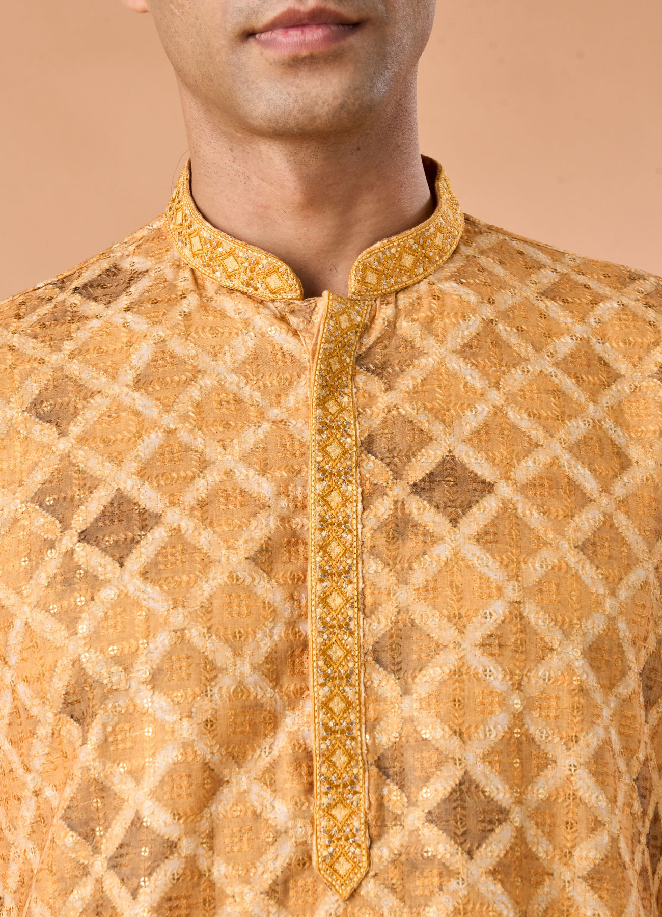 Manyavar Men Mellow Sunshine Kurta Pajama