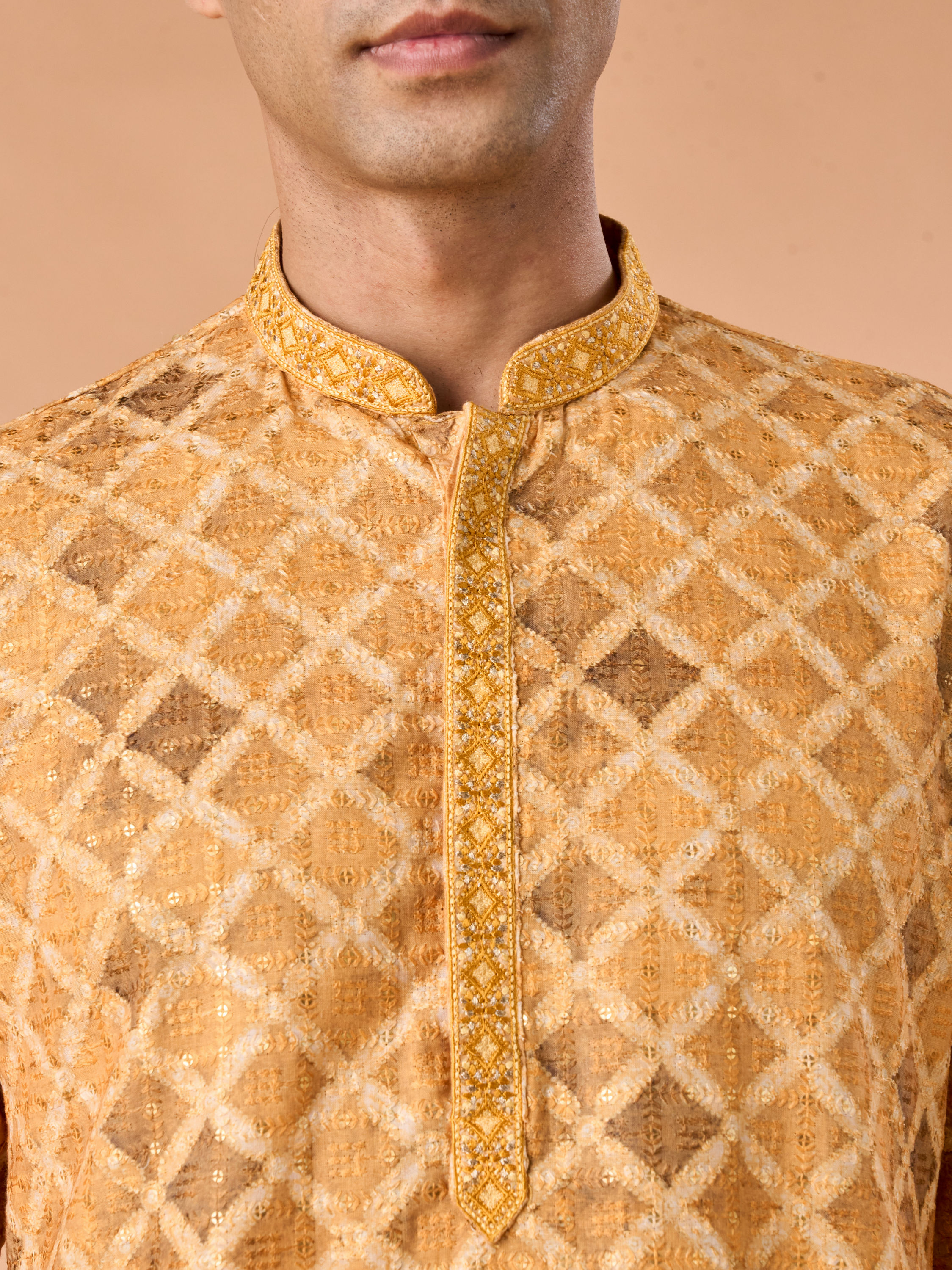 Manyavar Men Mellow Sunshine Kurta Pajama