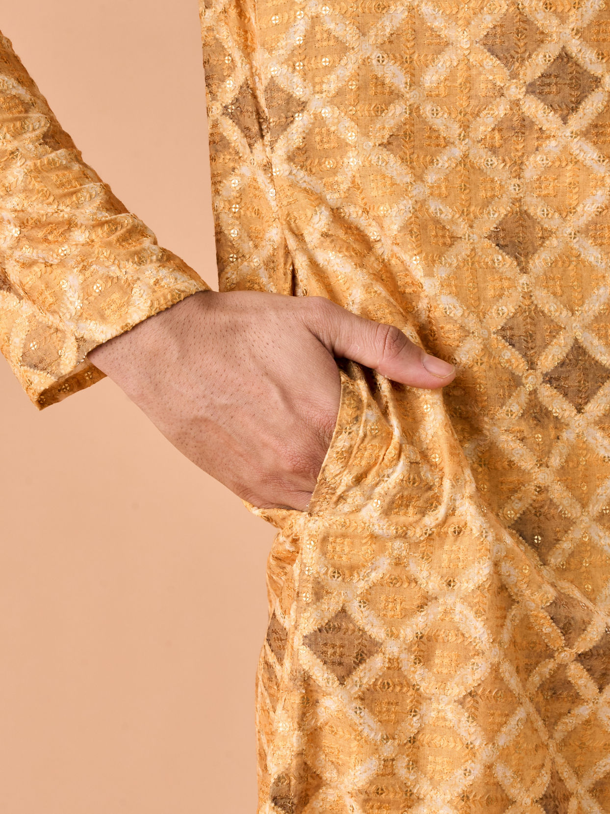 Manyavar Men Mellow Sunshine Kurta Pajama