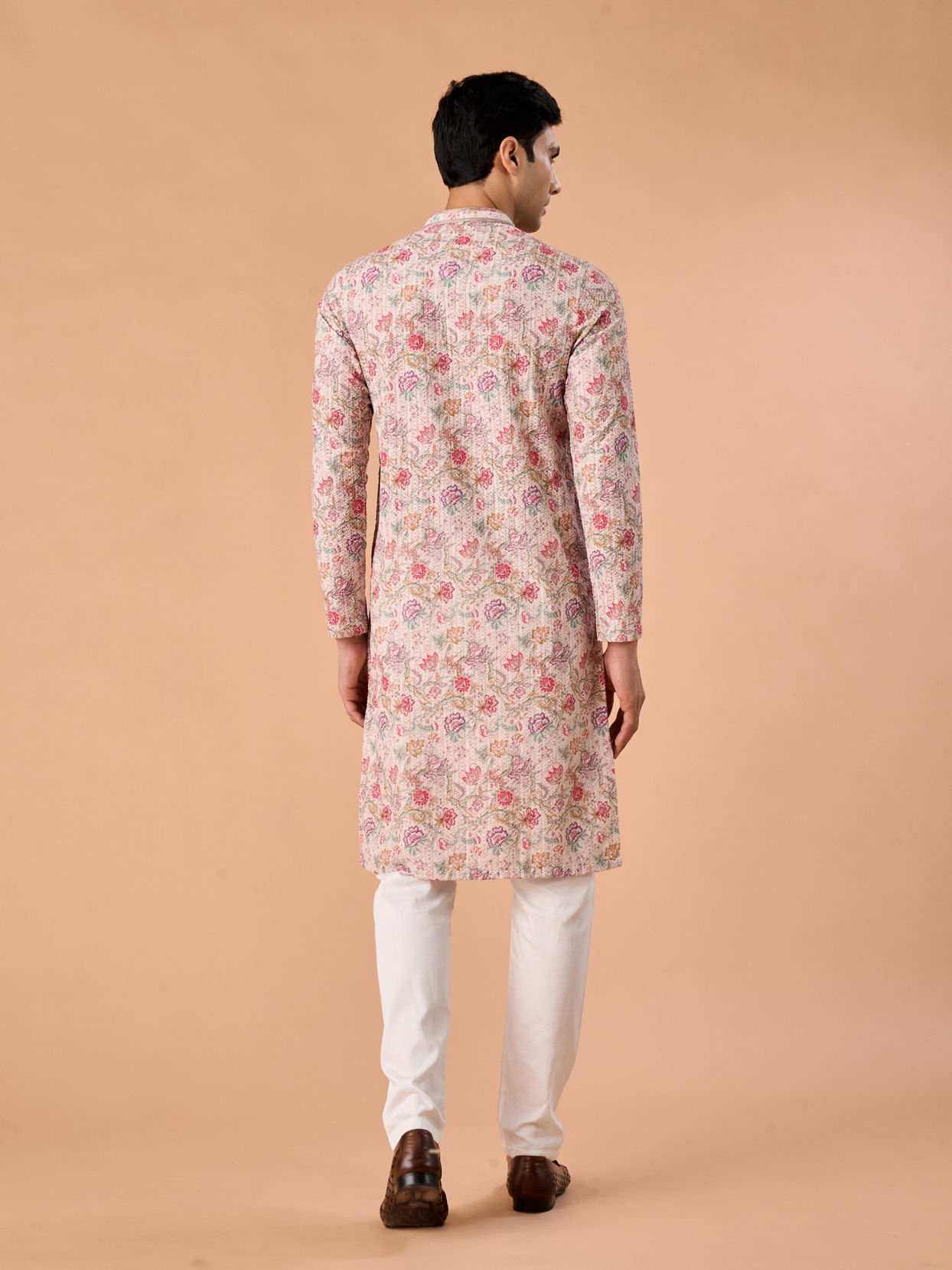 Manyavar Men Beige Elegance Kurta Pajama