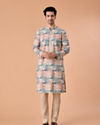 Manyavar Men Beige Elegance Kurta Pajama