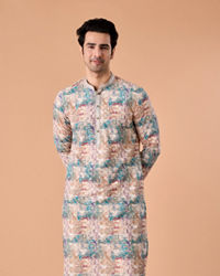 Manyavar Men Beige Elegance Kurta Pajama