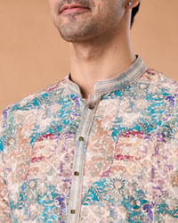 Manyavar Men Beige Elegance Kurta Pajama