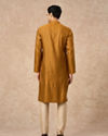 Manyavar Men Mustard Blended Viscose Kurta Pajama