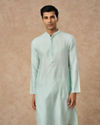 Manyavar Men Aqua Green Blended Viscose Kurta Pajama