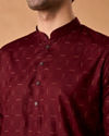 Manyavar Men Maroon Majesty Kurta Pajama
