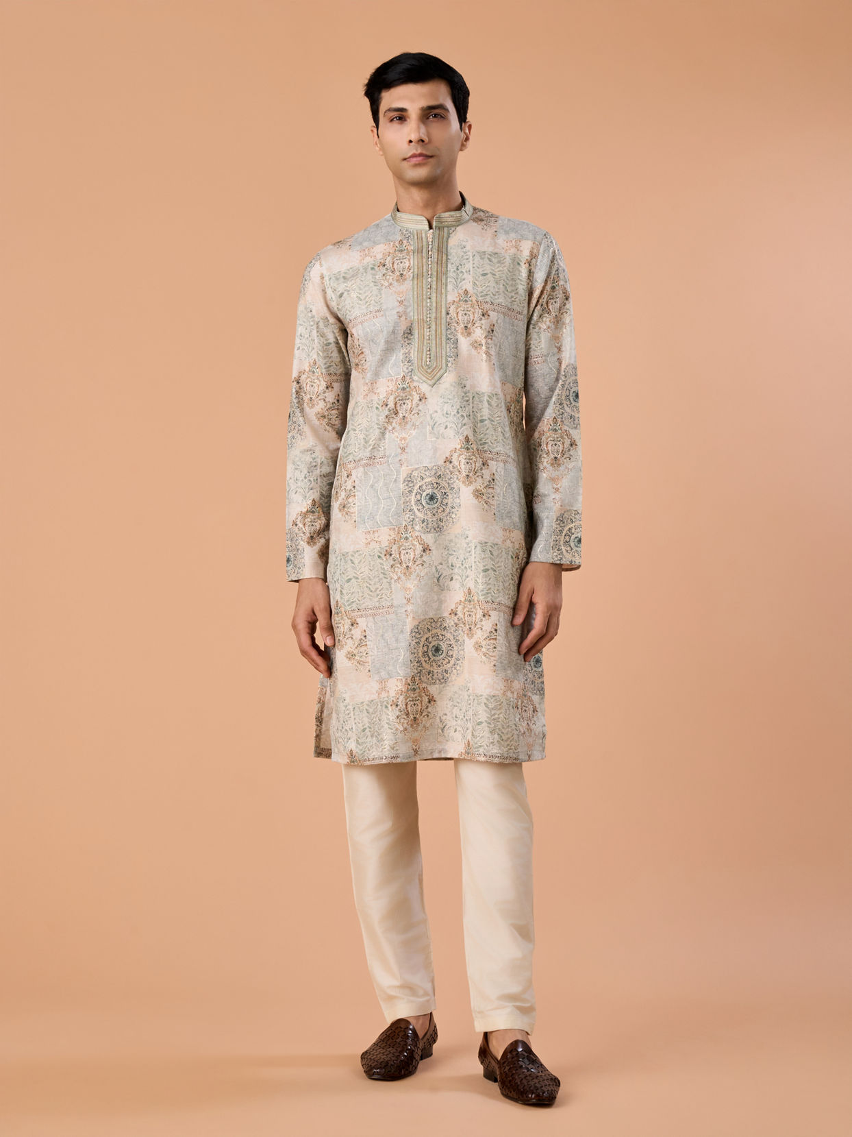 Manyavar Men Splendid Green Kurta Pajama