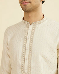 Manyavar Men Royal Beige Kurta Pajama