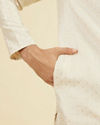 Manyavar Men Royal Beige Kurta Pajama