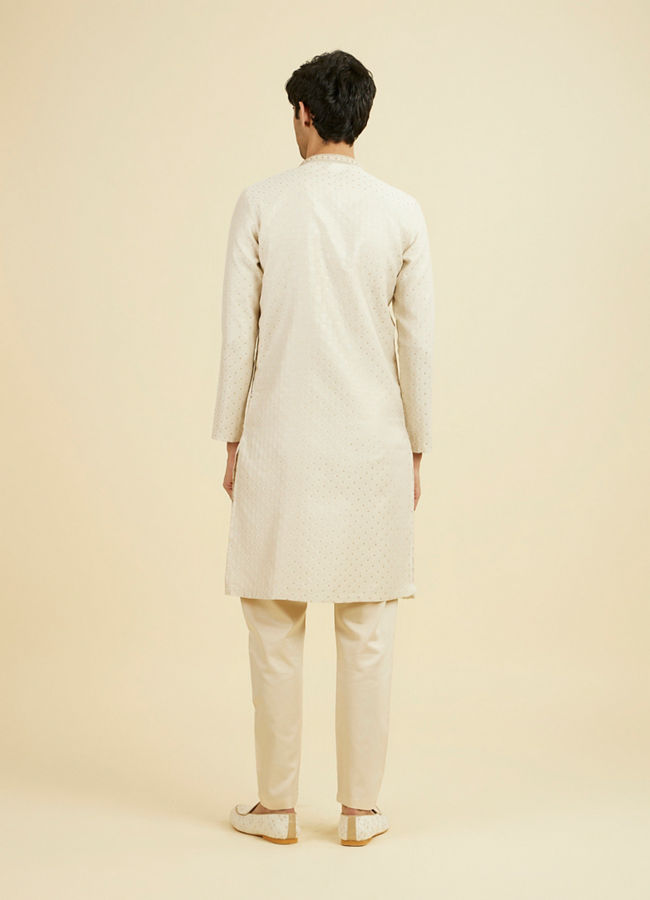 Manyavar Men Royal Beige Kurta Pajama