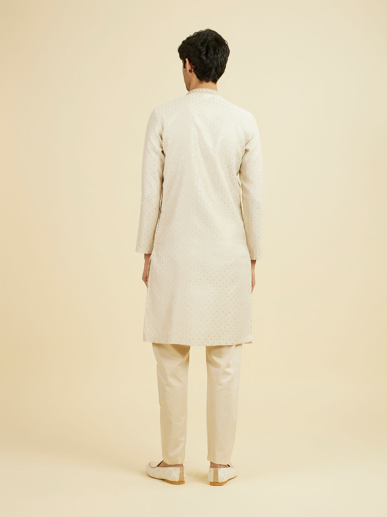 Manyavar Men Royal Beige Kurta Pajama