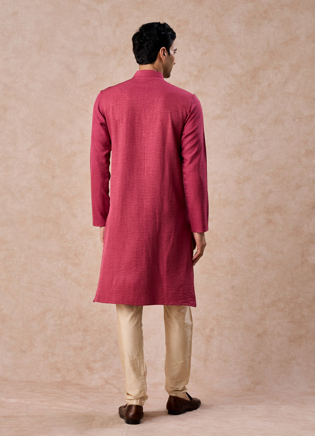 Manyavar Men Coral Festive Kurta Pajama