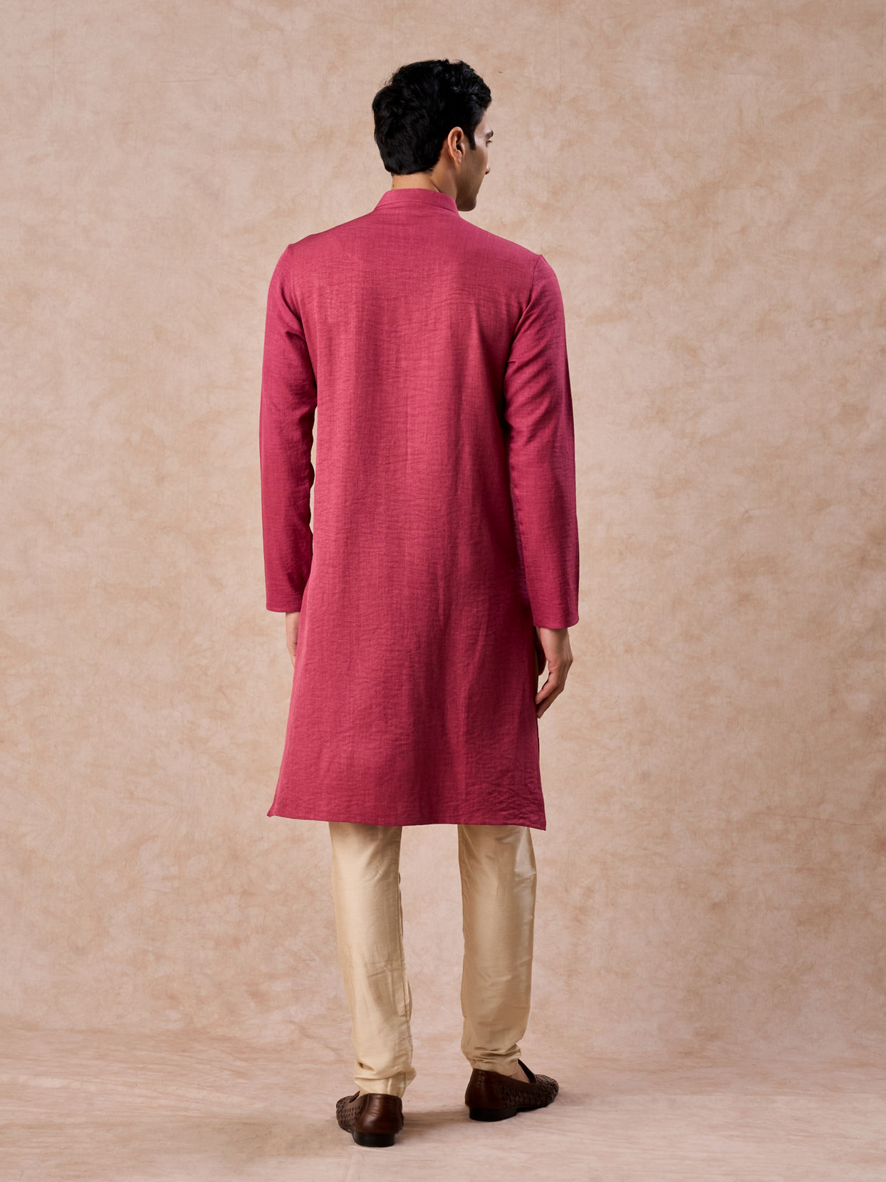 Manyavar Men Coral Festive Kurta Pajama