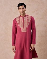 Manyavar Men Coral Festive Kurta Pajama
