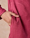 Manyavar Men Coral Festive Kurta Pajama