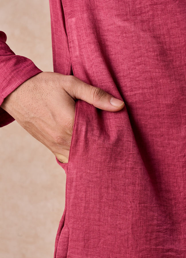 Manyavar Men Coral Festive Kurta Pajama