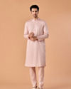 Manyavar Men Dusty Pink Kurta Pajama Elegance