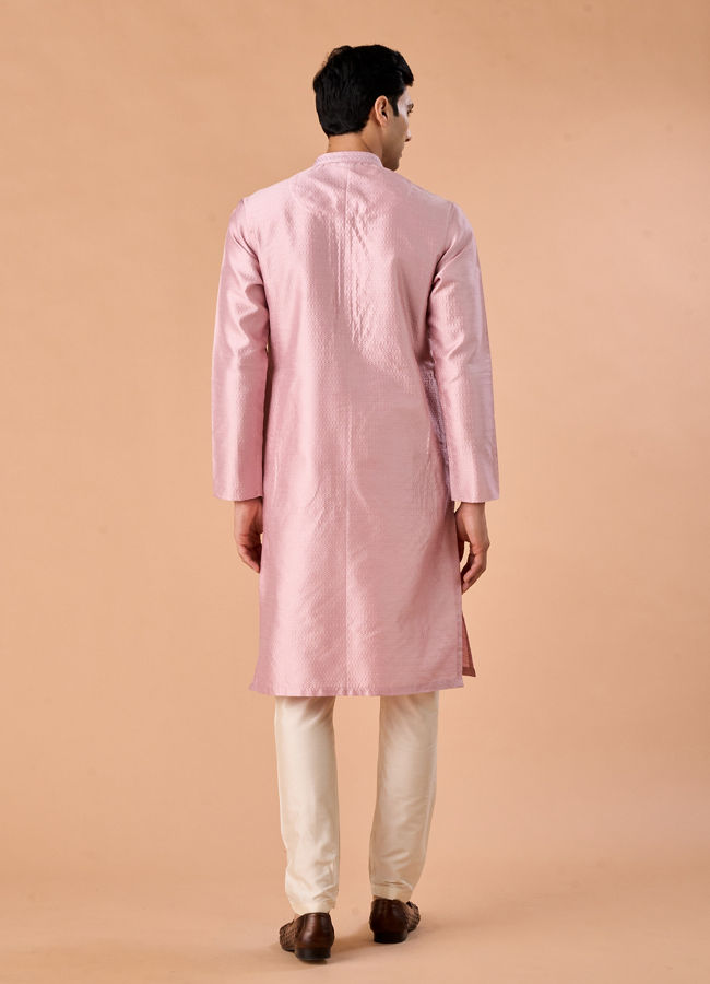 Manyavar Men Regal Pink Kurta Pajama