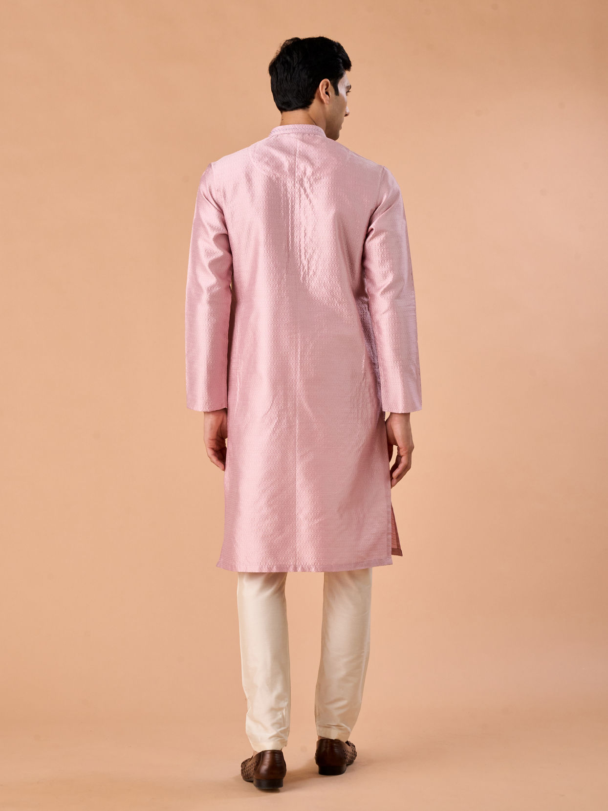 Manyavar Men Regal Pink Kurta Pajama