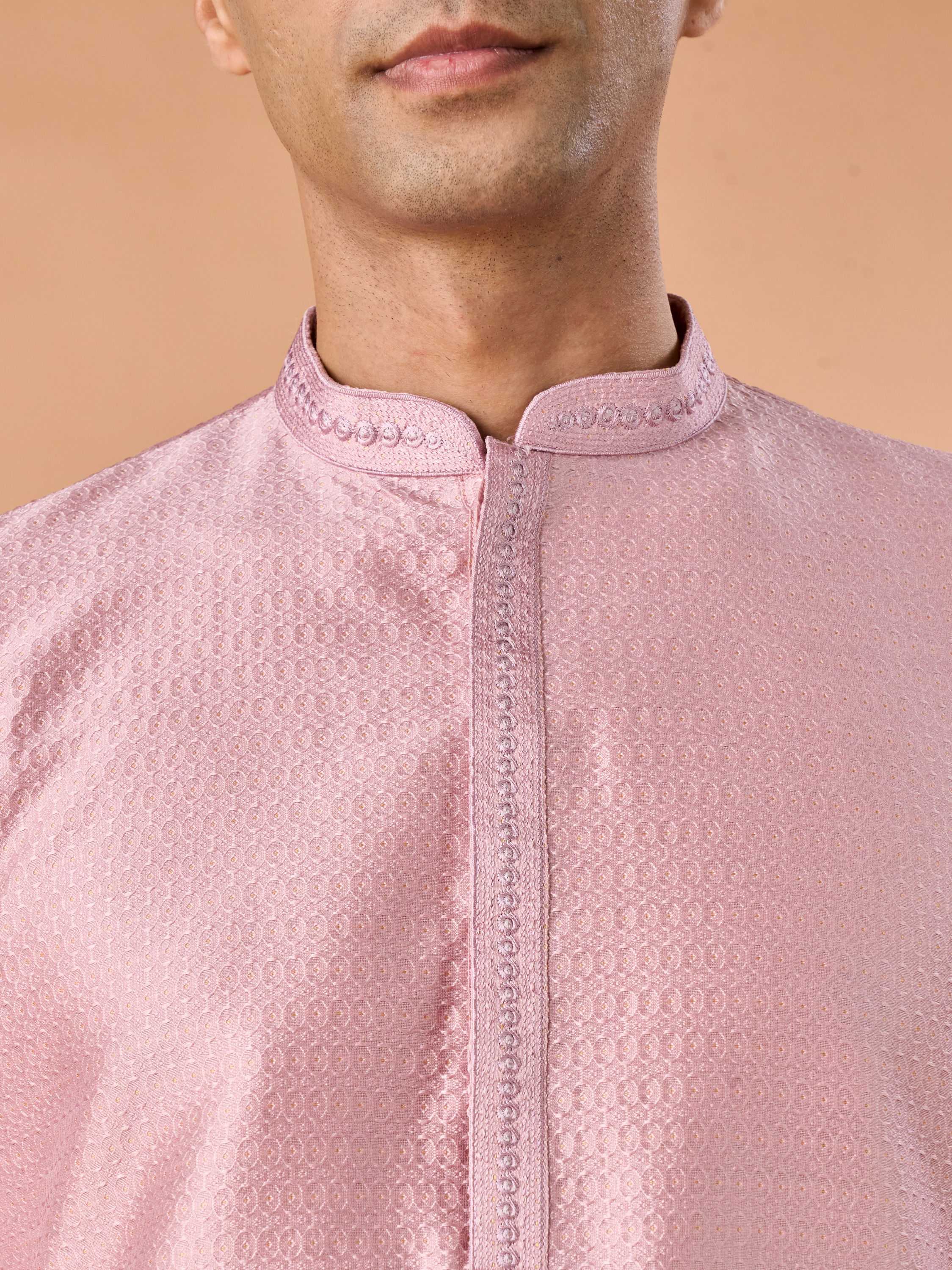 Manyavar Men Regal Pink Kurta Pajama