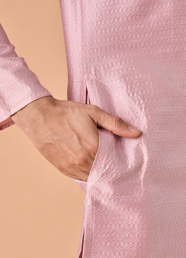 Manyavar Men Regal Pink Kurta Pajama