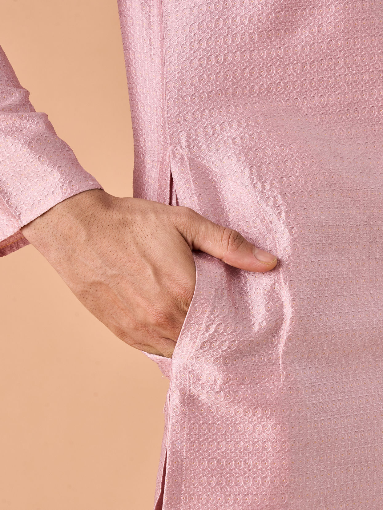 Manyavar Men Regal Pink Kurta Pajama