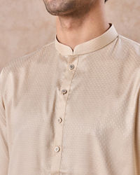 Manyavar Men Elegant Beige Elegance Kurta Pajama
